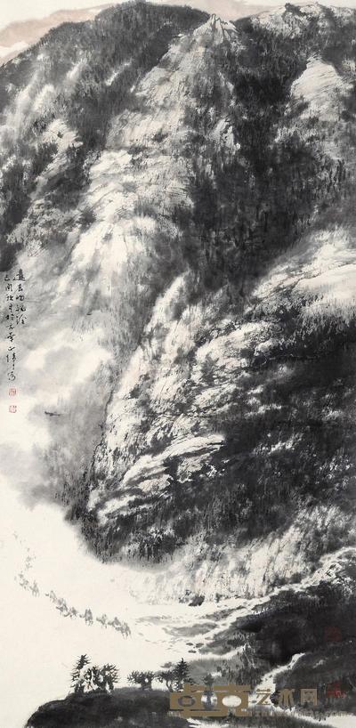 胡正伟 2005年作 山水 镜心 138×69cm