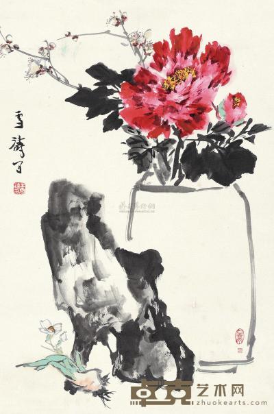 王雪涛 嘉卉清供 立轴 68.5×45.5cm