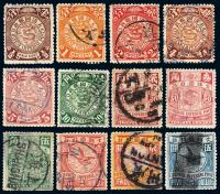 ○ 1898年伦敦版蟠龙邮票十二枚全