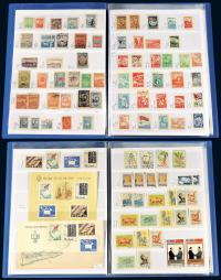 COL 1895-1978年韩国、朝鲜邮票收藏集一册七百九十余枚