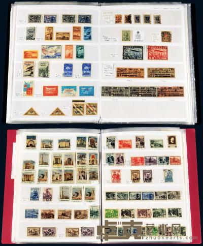 COL 1858年至1992年前苏联、俄国极其与苏联、俄国相关联国家和地区邮票收藏集二册 