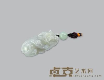 天然翡翠雕「貔貅」把玩件