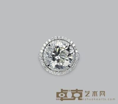 10卡拉圆形H色SI1净度钻石戒指 