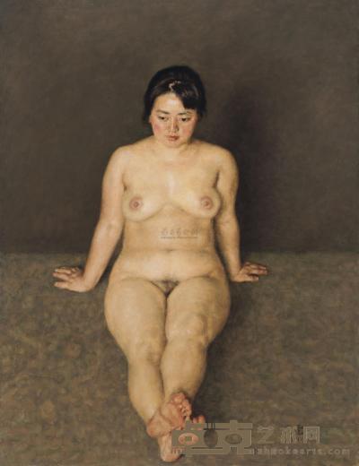 杨飞云 2011年作 坐着的女人体 116×89cm