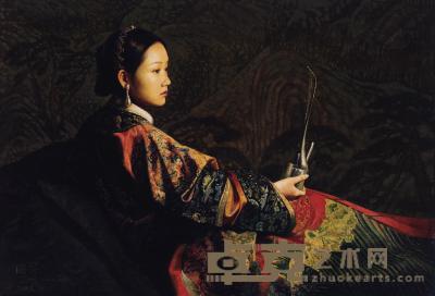 姜国芳 2003年作 大宫女 51×75cm