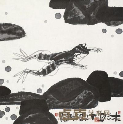 尚涛 丁卯（1987年）作 沐日 镜片 68×68cm