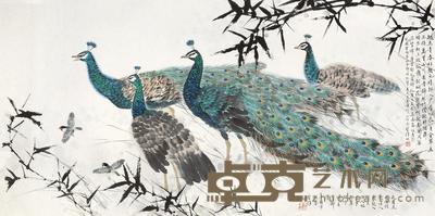 方楚雄 己卯(1999年)作 东南飞 镜片 69.5×137cm