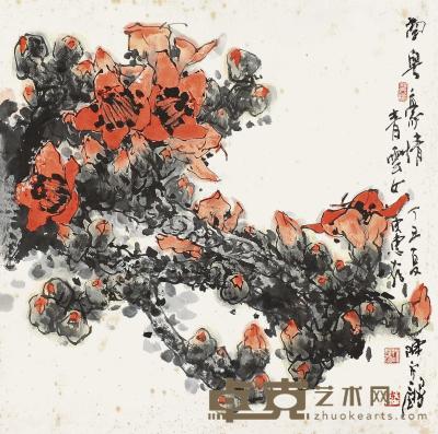 陈永锵 丁丑（1997年）作 南粤豪情 镜片 74×74cm