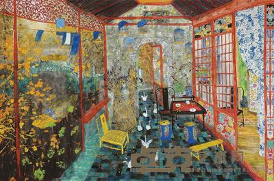 方向 甲申(2004年)作 牧归 镜片 97×145cm
