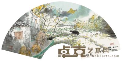 方向 辛卯(2011年)作 农家生活 镜片 21.5×60cm