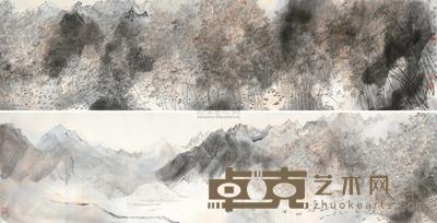 李劲堃 辛卯(2011年)作 竹林秋声 手卷 48×379cm