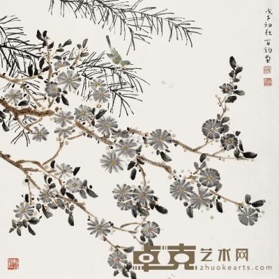 苏百钧 戊子（2008年）作 初秋 镜片 68.5×68.5cm