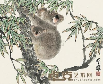 方楚雄 母子深情 镜片 42×51cm