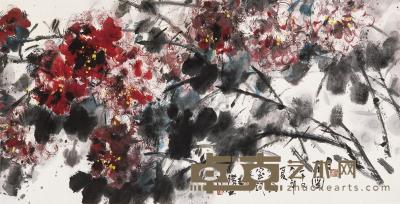 王璜生 2009年作 自在图 镜片 70×137cm