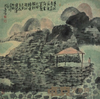 张伟平 罨碧虚亭 68×68cm
