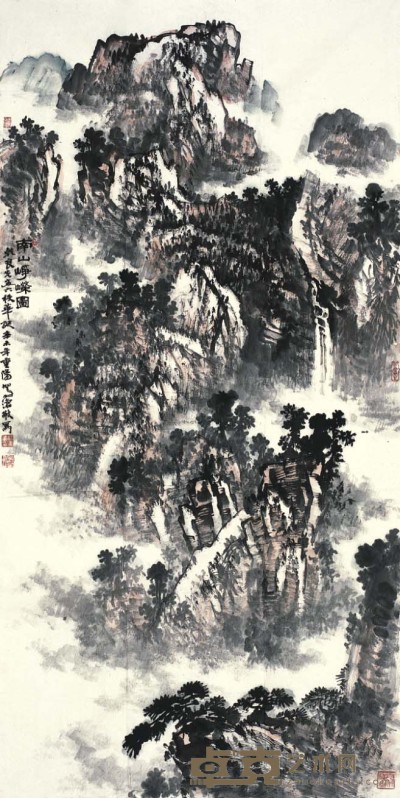 俞建华 南山峥嵘图 136×68cm