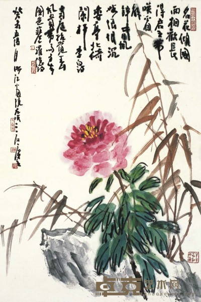 曾宓 花竹蒙茸 69×46cm