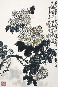 何水法 一蒂千花白玉团