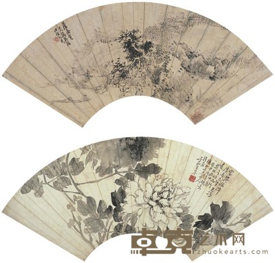 吴伯滔·王銮 山水·花卉 50×17.5cm 54×19cm