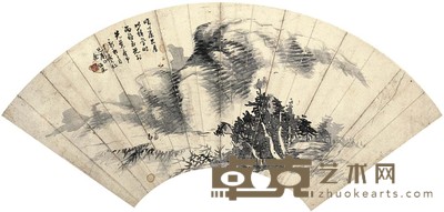 余绍宋 夏山欲雨 49×18cm