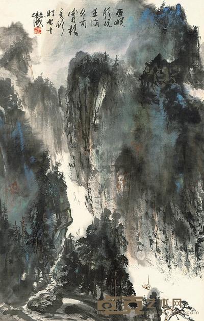 杨应修 巫峡晚境 镜片 94×60cm