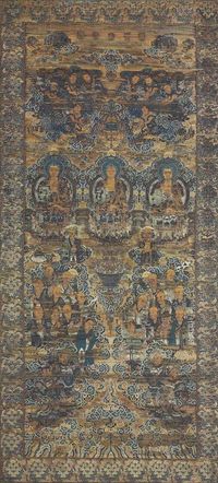 QIANLONG PERIOD （1736-1795） A LARGE AND RARE‘BUDDHIST’KESI PANEL