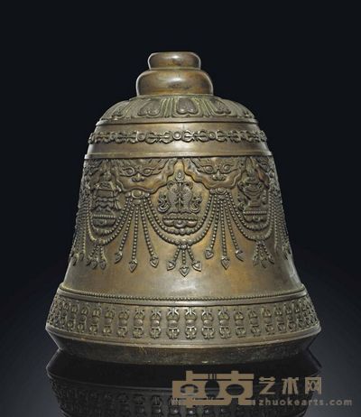 KANGXI PERIOD （1662-1722） A BRONZE RITUAL BELL，GHANTA 高30.5cm