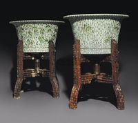 19TH CENTURY A PAIR OF LARGE‘BAMBOO’JARDINIèRES