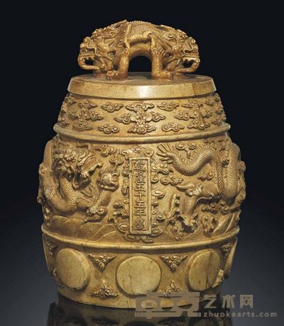 QING DYNASTY （1644-1911） A PLASTER MODEL OF A BELL 高27.4cm