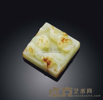 18TH CENTURY A SMALL YELLOW JADE‘CHILONG’SEAL 3.3cm