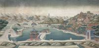 19TH CENTURY A LARGE PAINTING OF THE SUMMER PALACE