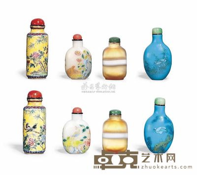 FOUR SNUFF BOTTLES 直径7cm