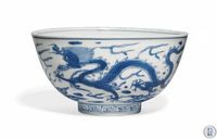 A BLUE AND WHITE‘DRAGON’BOWL