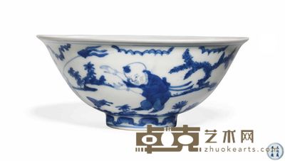 A BLUE AND WHITE‘BOYS’BOWL 直径15.4cm