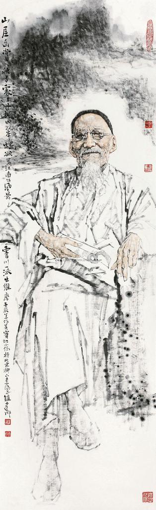 赵建成 2012年作 黄宾虹像 镜心