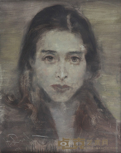 何多苓 《小翟肖像》 50x41.5cm