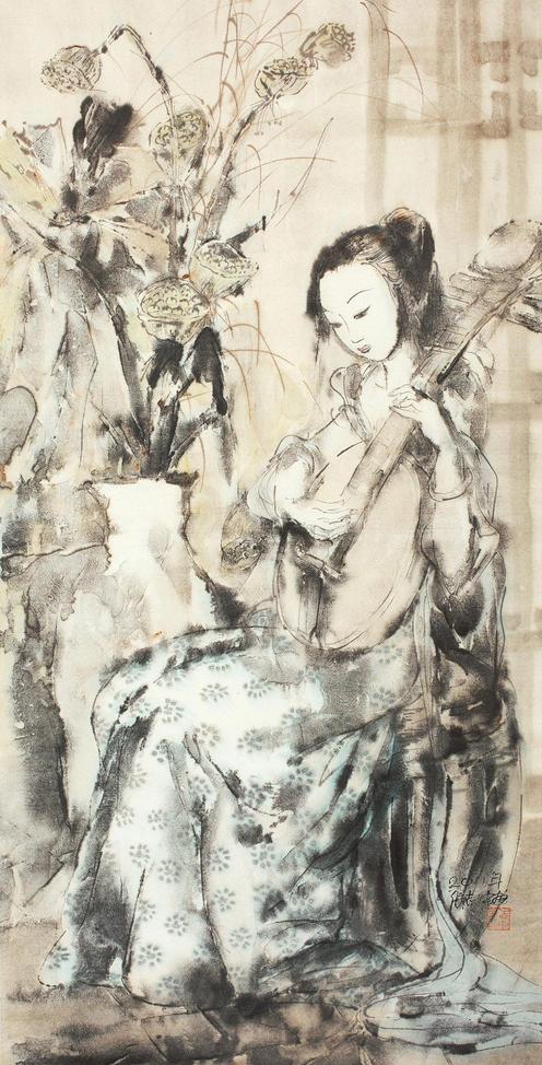 张志中 2011年作 琵琶行 镜心
