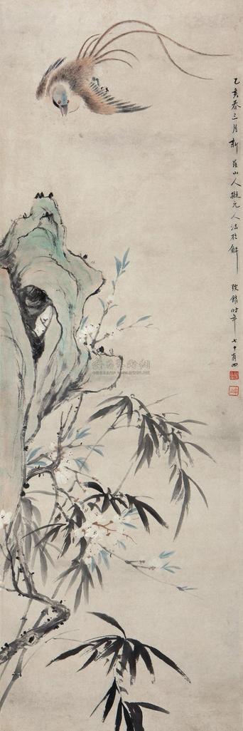 华嵒 （款） 乙亥（1755年)作 花鸟 立轴