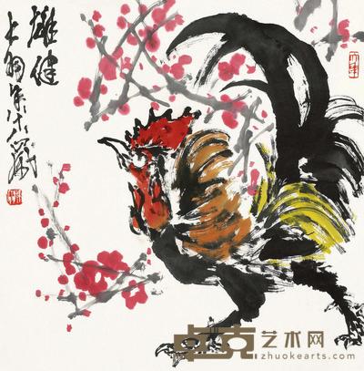 陈大羽 雄健 镜心 68×68cm