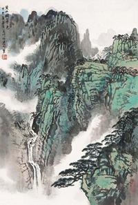 徐建明 黄山积翠色 镜心