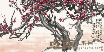 于希宁 铁血红 镜心 138×69cm
