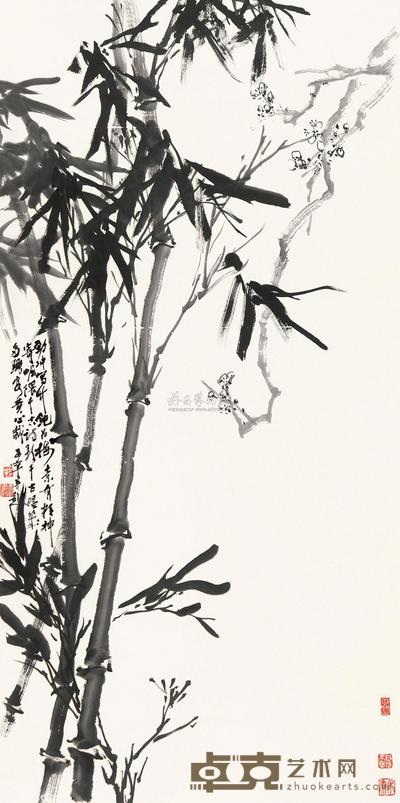 于希宁 双清图 镜心 68×136cm