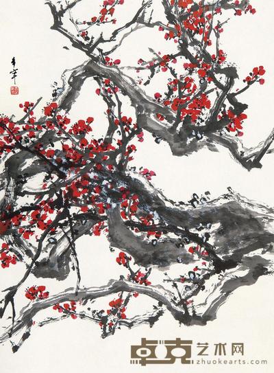 于希宁 红梅图 镜心 69×93cm