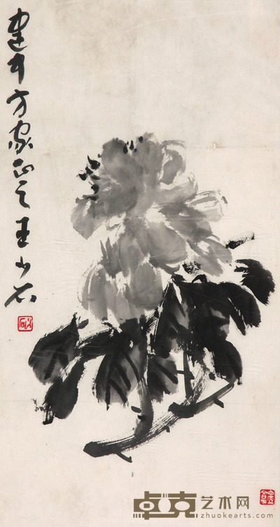 王少石 花卉 67*36cm