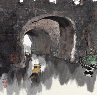杨延文 1988年作 桥 镜框