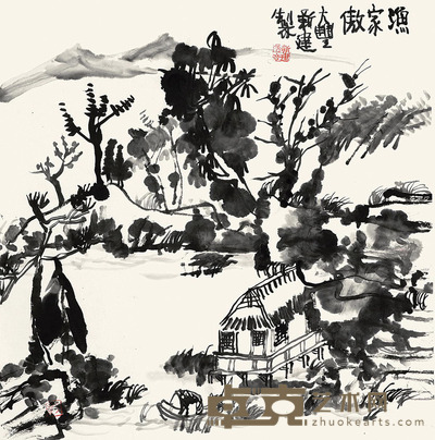 朱新建 渔家傲 镜心 70.5×66.5cm