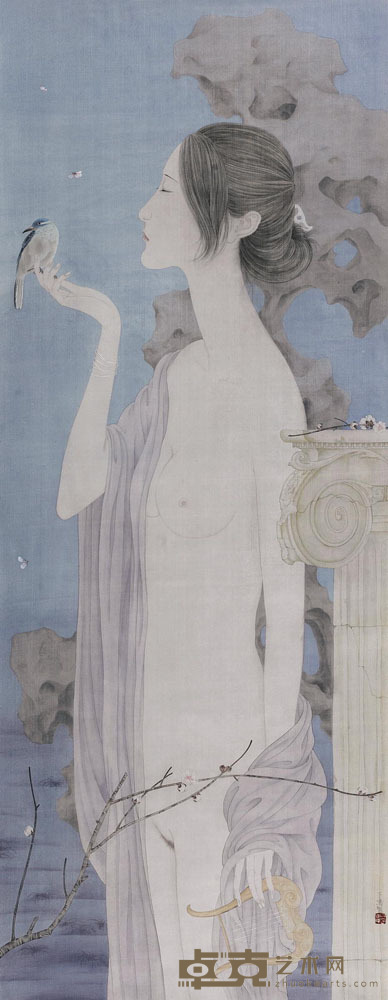 司子鸣 折枝词 镜心 114×45cm