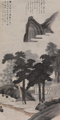 张崟  1825年作 山水 立轴