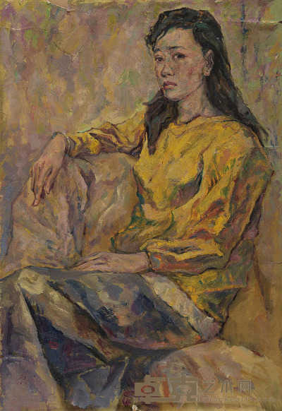 罗尔纯 写生肖像 76×52cm