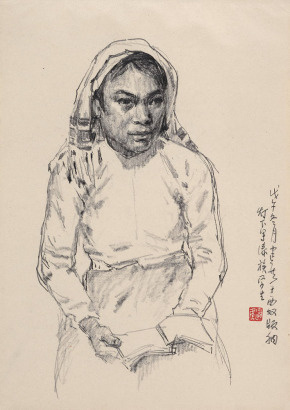 杨建侯 1978年作 傣族女学生